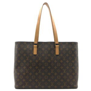 Louis Vuitton Luco Tote Bag Canvas Leather Monogram Brown